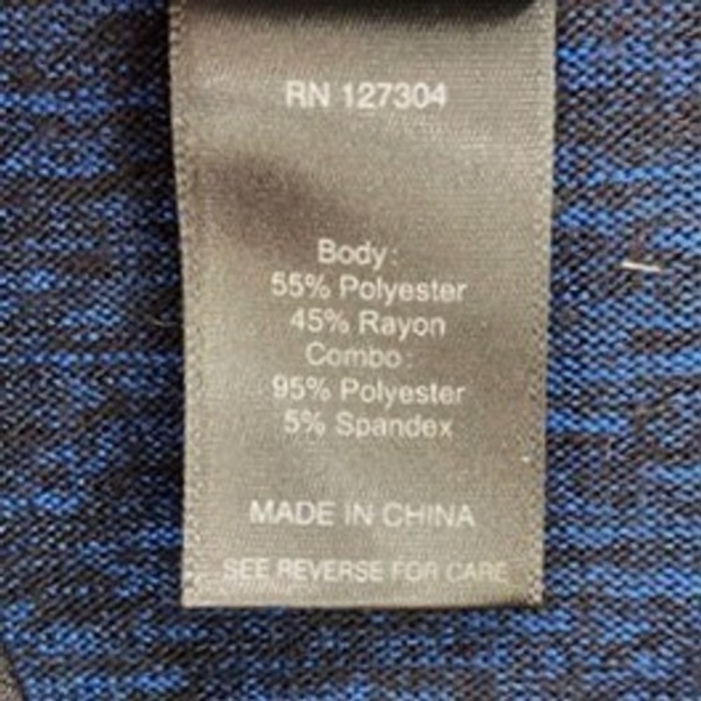 Ali Miles Large $89 Blue Black Heather Cowl Neck Button Shoulder Tunic Wrap Top - Picture 3 of 7